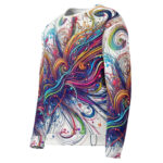 Scribble Diffusion Colour Frenzy Abstract Doodle Sweatshirt - Image 3