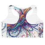 Scribble Diffusion Colour Surge Abstract Doodle Sports Bra - Image 4