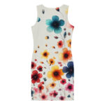 Whimsical Floral Burst Bodycon Dress - Image 2