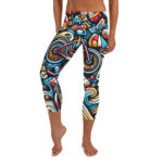Whimsical Summer Beach Activities Capri Leggings - Image 2