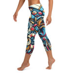 Whimsical Summer Beach Activities Capri Leggings - Image 3