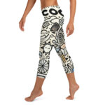 Whimsical Geometric Cool Doodles Capri Leggings - Image 3