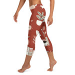 Cosy Coffee Time Cute Doodles Capri Leggings - Image 3