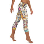 Whimsical Summer Beach Capri Leggings - Image 7