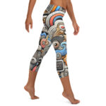 Whimsical Geometric Cool Doodles Capri Leggings - Image 4