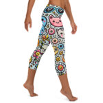 Joyful Cute Doodles Capri Leggings for Yoga - Image 4