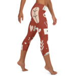 Cosy Coffee Time Cute Doodles Capri Leggings - Image 4