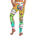Happy Rainbow Cute Doodles Leggings - Image 2