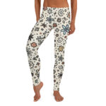 Playful Doodle Flower Workout Leggings
