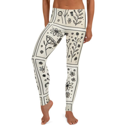 Playful Floral Doodles Leggings for Everyday Wear
