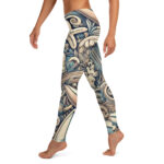 Ocean Adventure Summer Doodles Pattern Leggings - Image 3