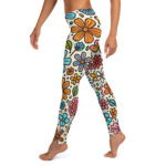 Vibrant Floral Meadow Workout Leggings - Image 3