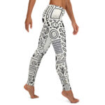 Artistic Leggings with Geometric Cool Doodles Patterns - Image 4