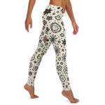 Playful Doodle Flower Workout Leggings - Image 4