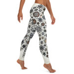 Artistic Circular Floral Doodle Leggings for All Occasions - Image 4