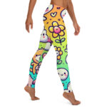 Happy Rainbow Cute Doodles Leggings - Image 4