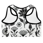 Charming Flower Doodles Padded Sports Bra - Image 2