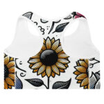 Elegant Floral Design Padded Sports Bra - Image 4