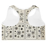 Whimsical Floral Pattern Padded Sports Bra - Image 4