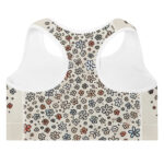Whimsical Delicate Flower Pattern Padded Sports Bra - Image 4
