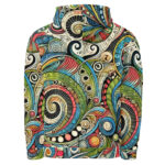 Scribble Diffusion Vibrant Mosaic Abstract Doodle Hoodie - Image 4