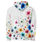 Watercolour Flower Doodle Graphic Hoodie - Image 3