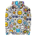 Cheerful Cute Doodles Hoodie for Every Season - Image 3