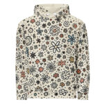 Playful Doodle Flower Graphic Hoodie