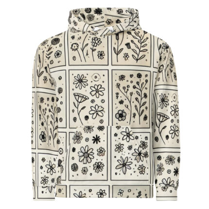 Cute Flower Doodle Hoodie for Cosy Days