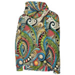 Scribble Diffusion Vibrant Mosaic Abstract Doodle Hoodie - Image 5