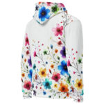 Watercolour Flower Doodle Graphic Hoodie - Image 4
