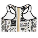 Vibrant Sports Bra with Cool Doodles - Image 2