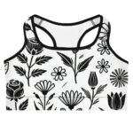 Playful Flower Doodles Sports Bra