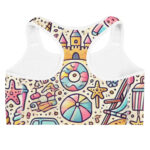 Colourful Summer Beach Doodles Sports Bra - Image 4
