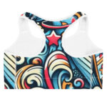 Colourful Summer Beach Activities Sports Bra - Image 4