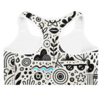 Floral Joy Cool Doodle Sports Bra - Image 4