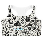 Floral Joy Cool Doodle Sports Bra - Image 3