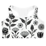 Playful Flower Doodles Sports Bra - Image 3