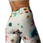 Rainbow Garden Flower Doodle Yoga Leggings - Image 3