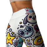 Yoga Leggings with Cute Doodles - Image 3