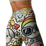 Yoga Leggings with Fun Cute Doodles - Image 3
