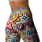 Yoga Leggings with Fun Cute Doodles - Image 3