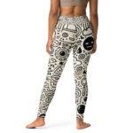 Cool Doodle Ethereal Smileys Yoga Leggings - Image 2