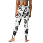 Yoga Flower Doodles Leggings - Image 2