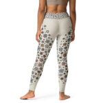 Yoga Leggings with Delicate Floral Doodles - Image 2