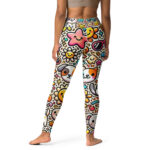 Yoga Leggings with Fun Cute Doodles - Image 2