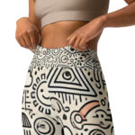 Cool Doodle Ethereal Smileys Yoga Leggings - Image 4