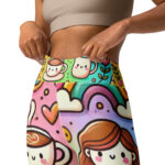Yoga Leggings with Coffee Time Cute Doodles - Image 4
