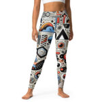 Artistic Geometric and Cloud Doodles Yoga Leggings
