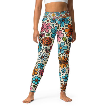 Floral Meadow Yoga Practice Leggings